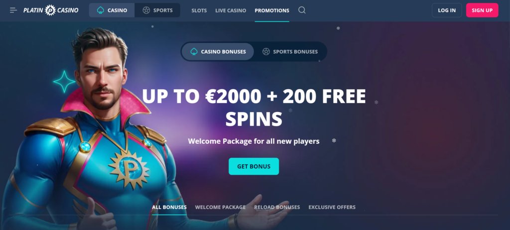 Platincasino bonus code